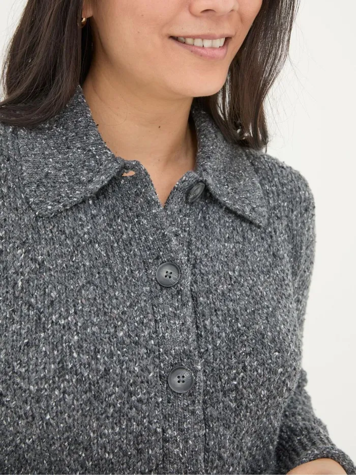 Fat Face Knitwear Natalie Grey Collar Cardigan 8211 Women