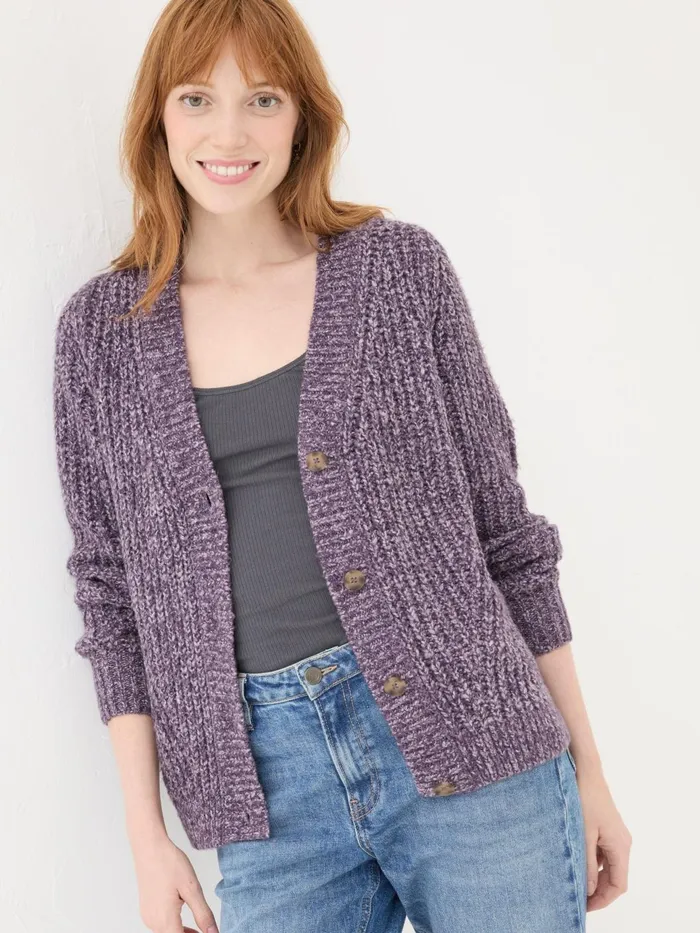 Fat Face Knitwear Purple Alicia Cardigan 8211 Women