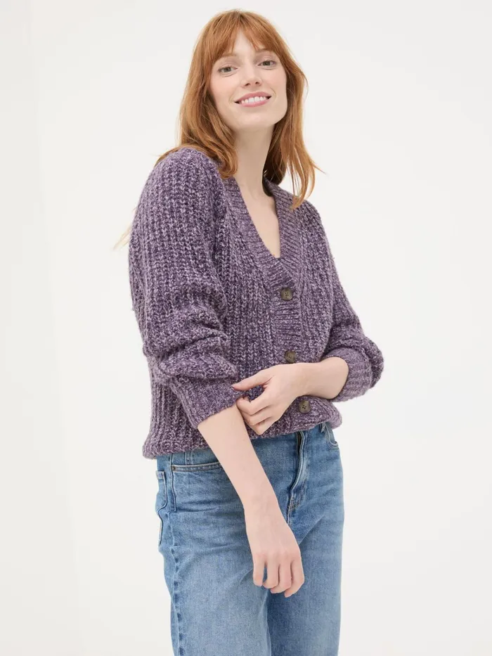 Fat Face Knitwear Purple Alicia Cardigan 8211 Women