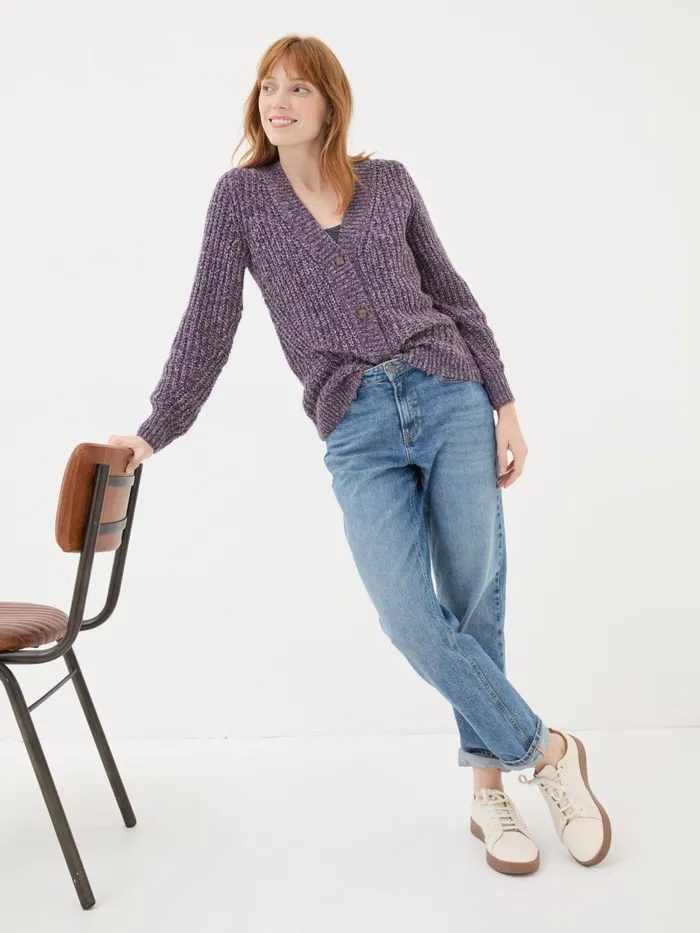Fat Face Knitwear Purple Alicia Cardigan 8211 Women