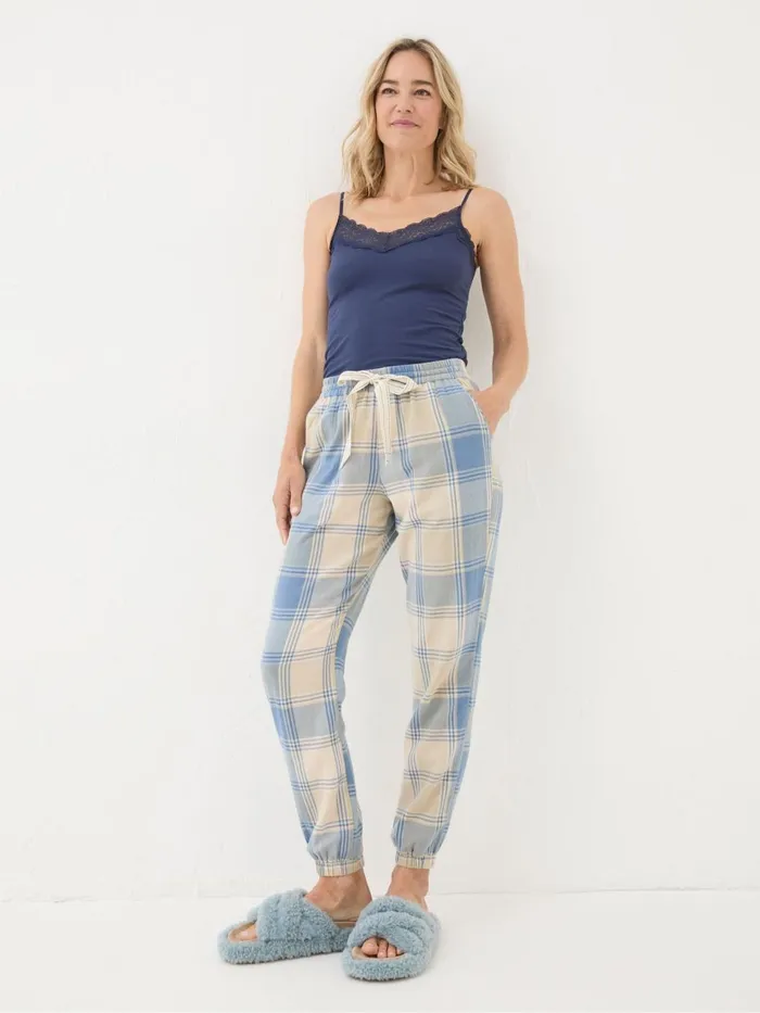 Fat Face Pyjamas and Nightwear Cora Ivory Check Pyjama Bottoms 8211 Women