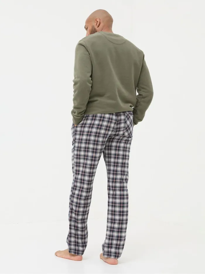 Fat Face Pyjamas and Nightwear Cranleigh Navy Blue Check Pyjama Bottoms 8211 Men