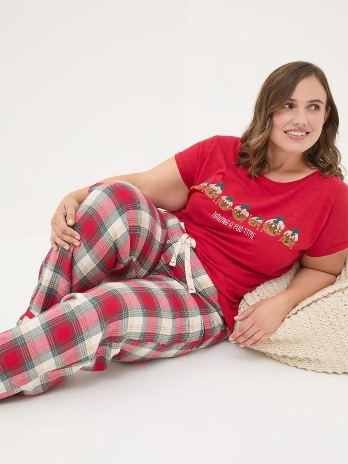 Fat Face Pyjamas and Nightwear Red Eva Family Check Pyjama Bottoms 8211 Women