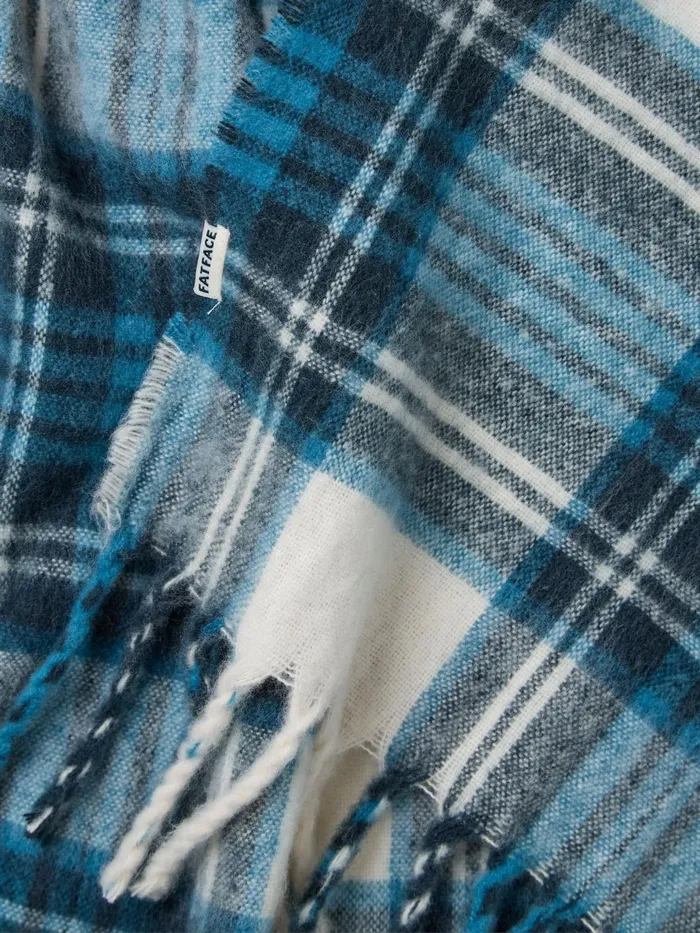 Fat Face Scarves Blue Betty Check Scarf 8211 Women Fat Face Scarves Blue Betty Check Scarf 8211 Women
