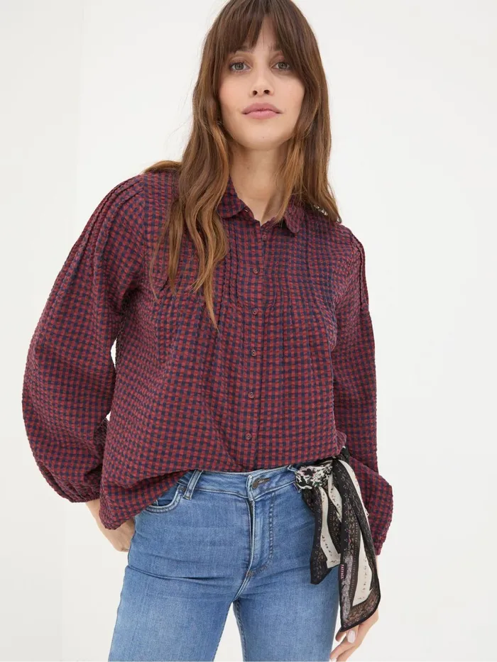 Fat Face Shirts and Blouses Elsie Red Gingham Blouse 8211 Women