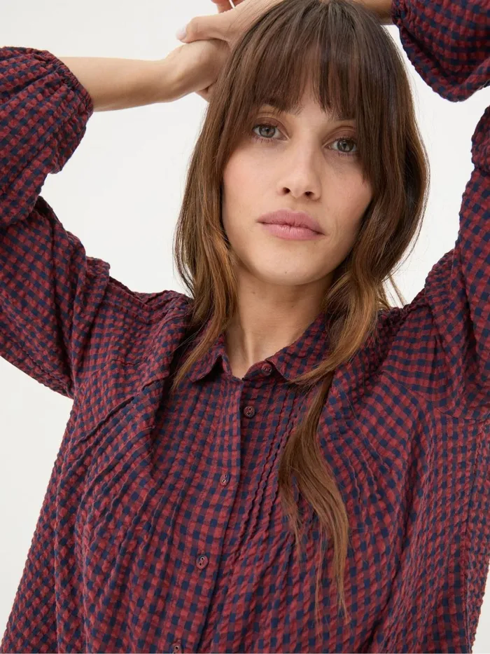 Fat Face Shirts and Blouses Elsie Red Gingham Blouse 8211 Women