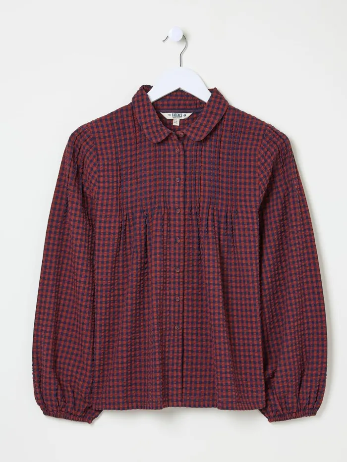 Fat Face Shirts and Blouses Elsie Red Gingham Blouse 8211 Women
