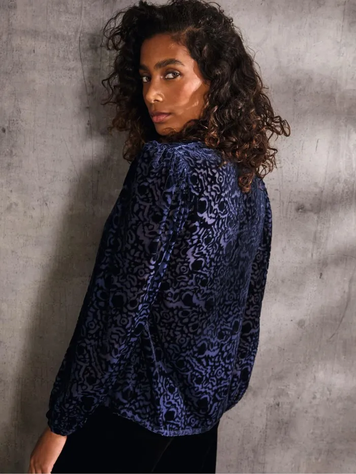 Fat Face Shirts and Blouses Joelle Blue Burnout Blouse 8211 Women