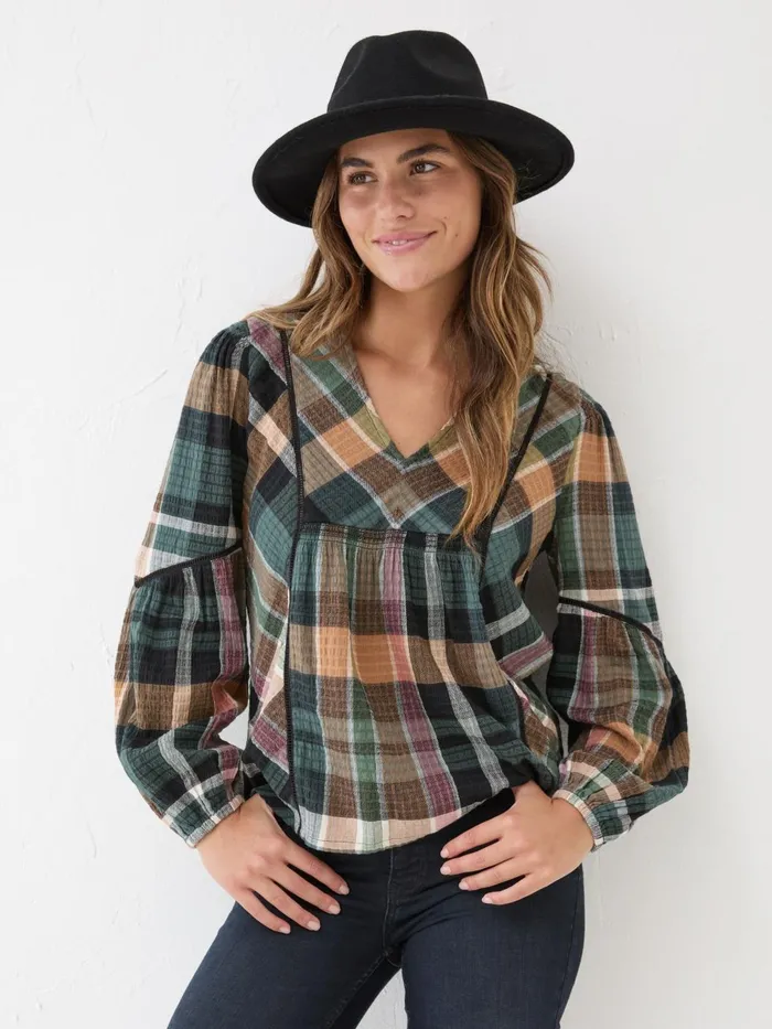 Fat Face Shirts and Blouses Multi Lara Check Blouse 8211 Women