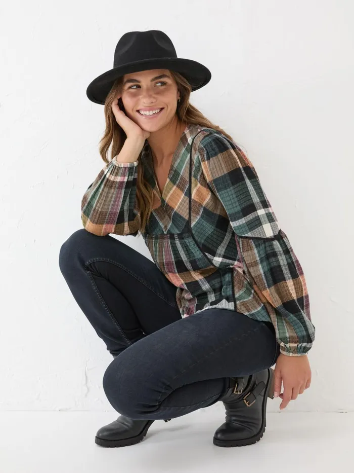 Fat Face Shirts and Blouses Multi Lara Check Blouse 8211 Women