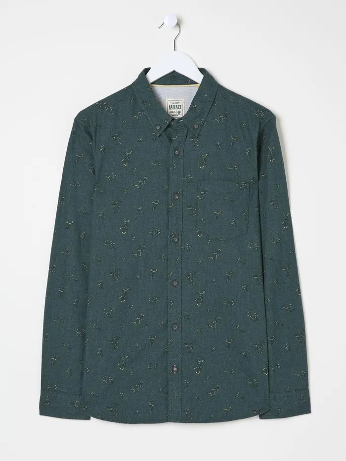Fat Face Shirts Teal Blue Burgess Floral Print Shirt 8211 Men