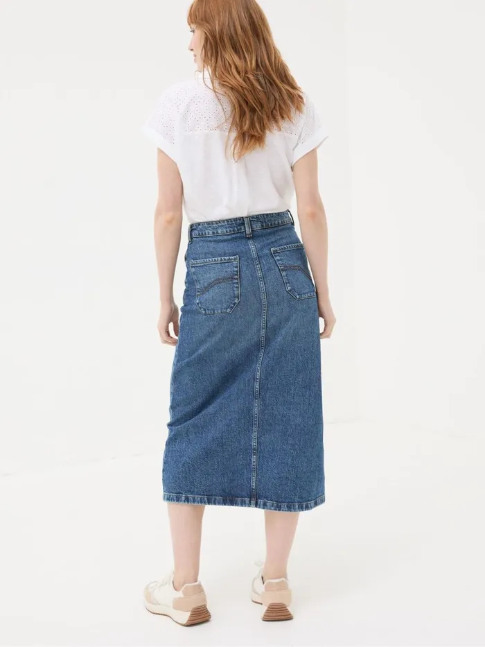 Fat Face Skirts Darna Blue Denim Midi Skirt 8211 Women