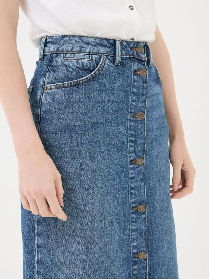 Fat Face Skirts Darna Blue Denim Midi Skirt 8211 Women