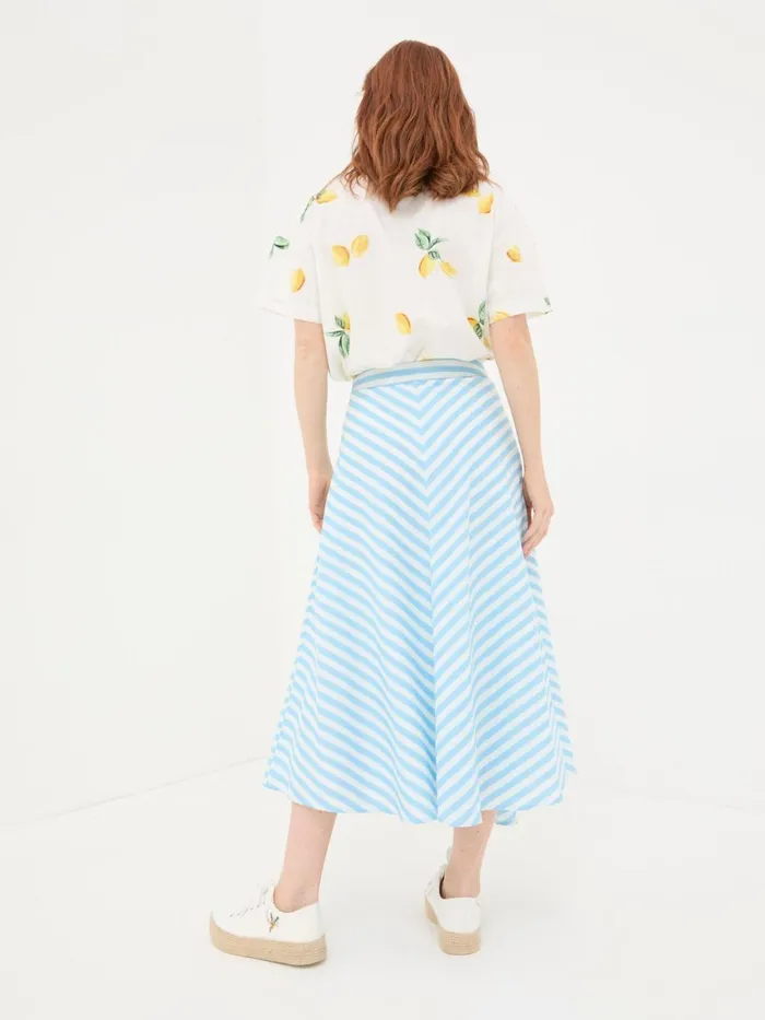 Fat Face Skirts Judes Blue Robyn Striped Midi Skirt 8211 Women