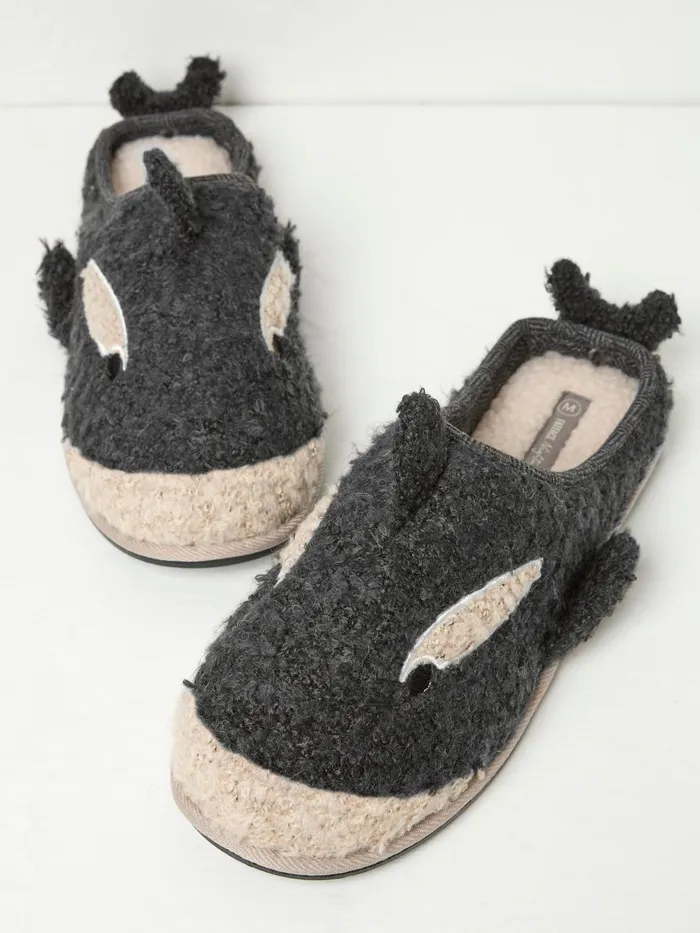 Fat Face Slippers Kev Grey Kev Killer Whale Slippers 8211 Men