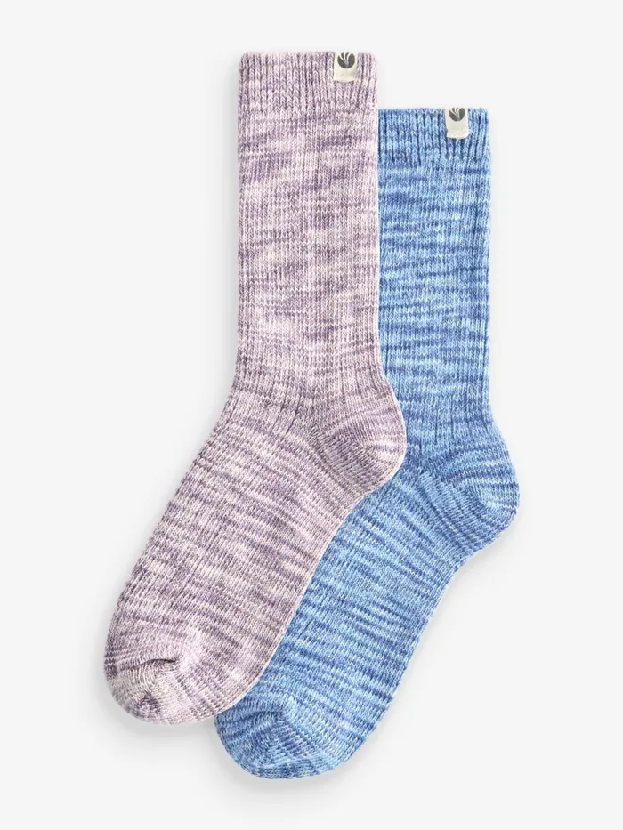 Fat Face Socks and Tights Blue 2 Pack Space Dye Socks 8211 Women