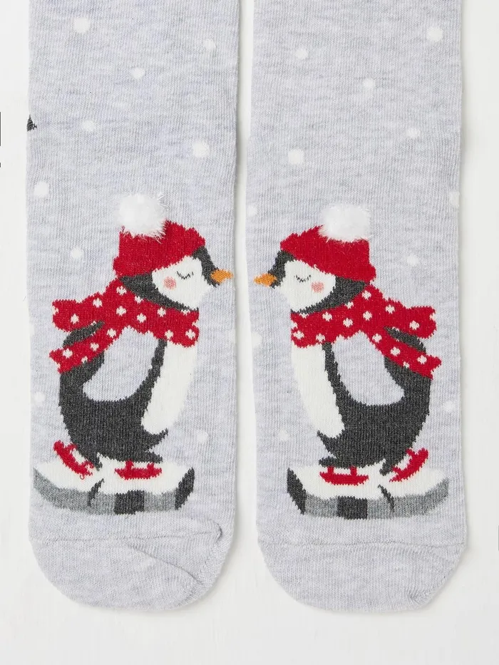 Fat Face Socks and Tights Grey Fluffy Kissing Penguin Socks 1 Pack 8211 Women Fat Face Socks and Tights Grey Fluffy Kissing Penguin Socks 1 Pack 8211 Women