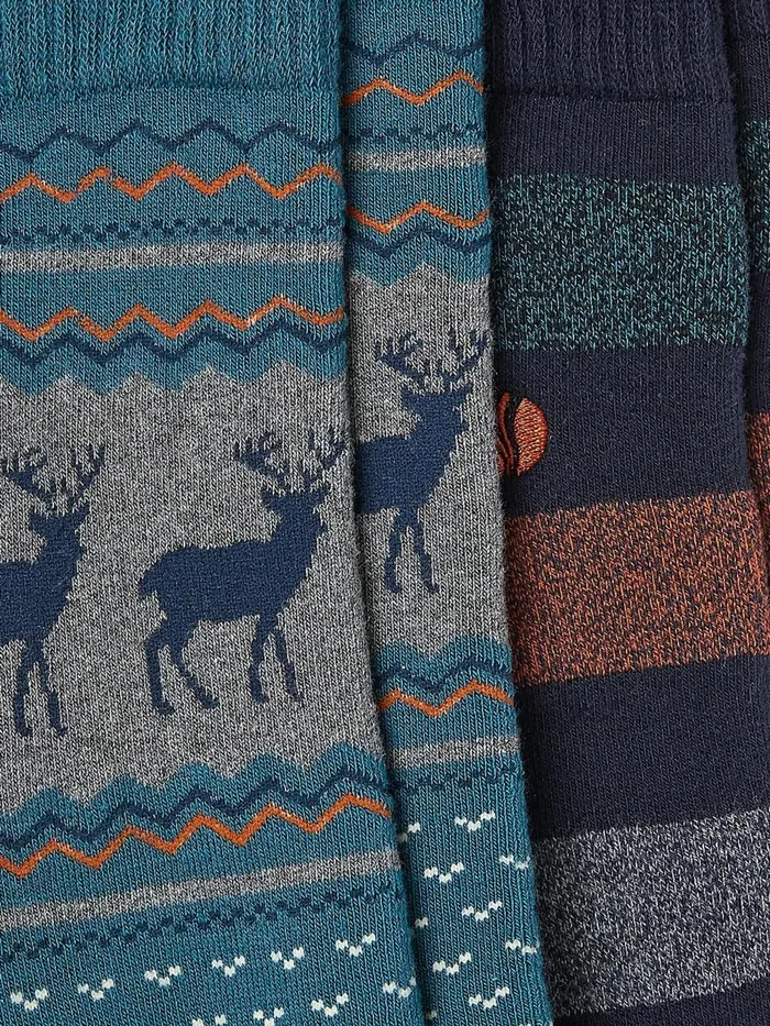 Fat Face Socks Blue Teal Stag Thermal Socks 2 Pack 8211 Men Fat Face Socks Blue Teal Stag Thermal Socks 2 Pack 8211 Men