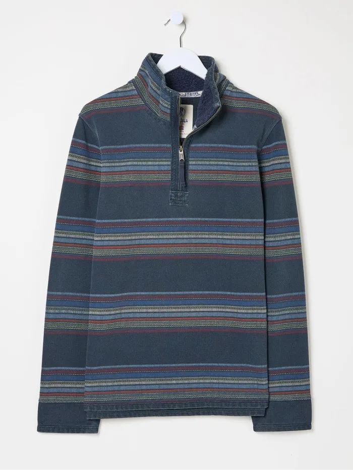 Fat Face Sweatshirts and Hoodies Airlie Blue Stripe Panel Sweatshirt 8211 Men