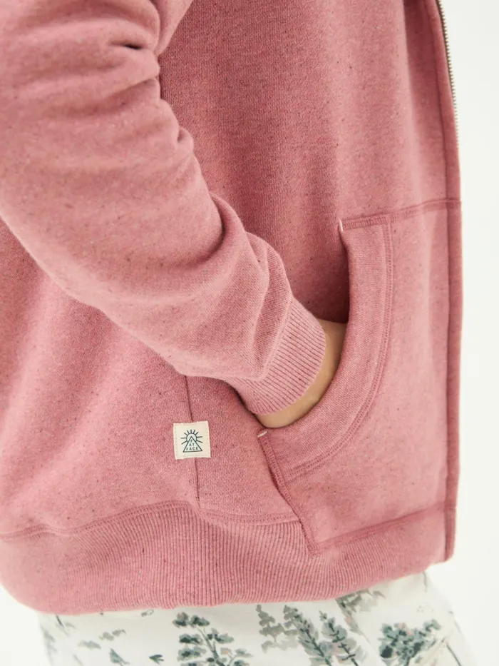 Fat Face Sweatshirts and Hoodies Amy Pink Nep Borg Lined Zip Through Hoodie 8211 Women