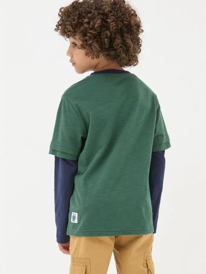 Fat Face TShirts and Polos Green Skate Layered TShirt 8211 Kids