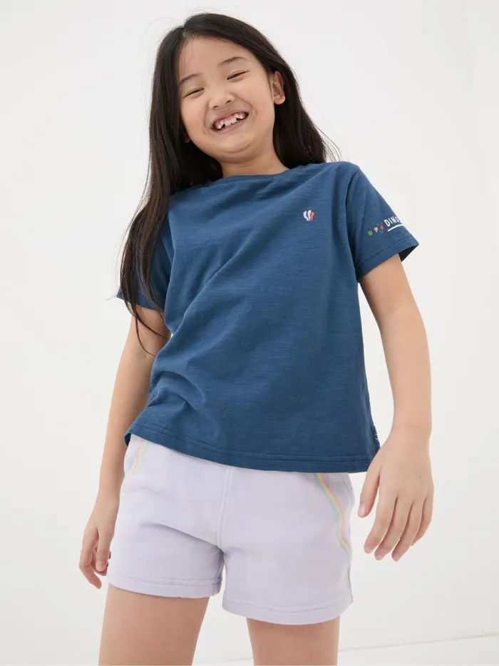 Fat Face Tops and TShirts Blue Dinosaur Graphic TShirt 8211 Kids
