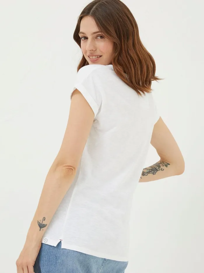 Fat Face Tops and TShirts Ivy Organic Cotton White TShirt 8211 Women