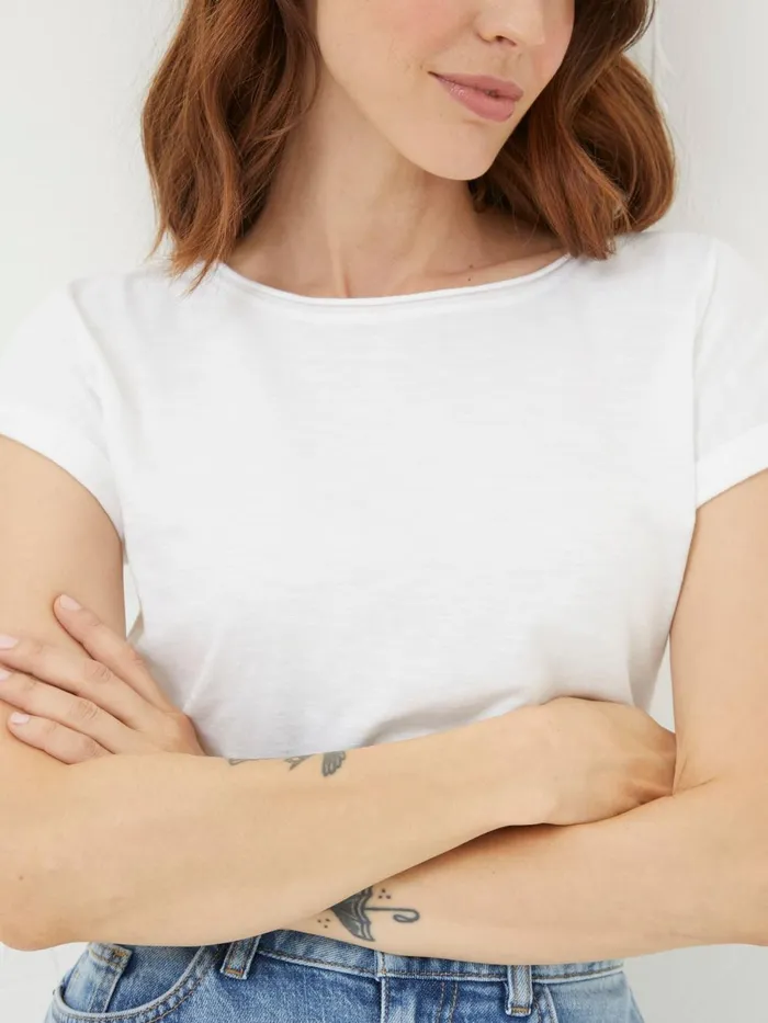 Fat Face Tops and TShirts Ivy Organic Cotton White TShirt 8211 Women