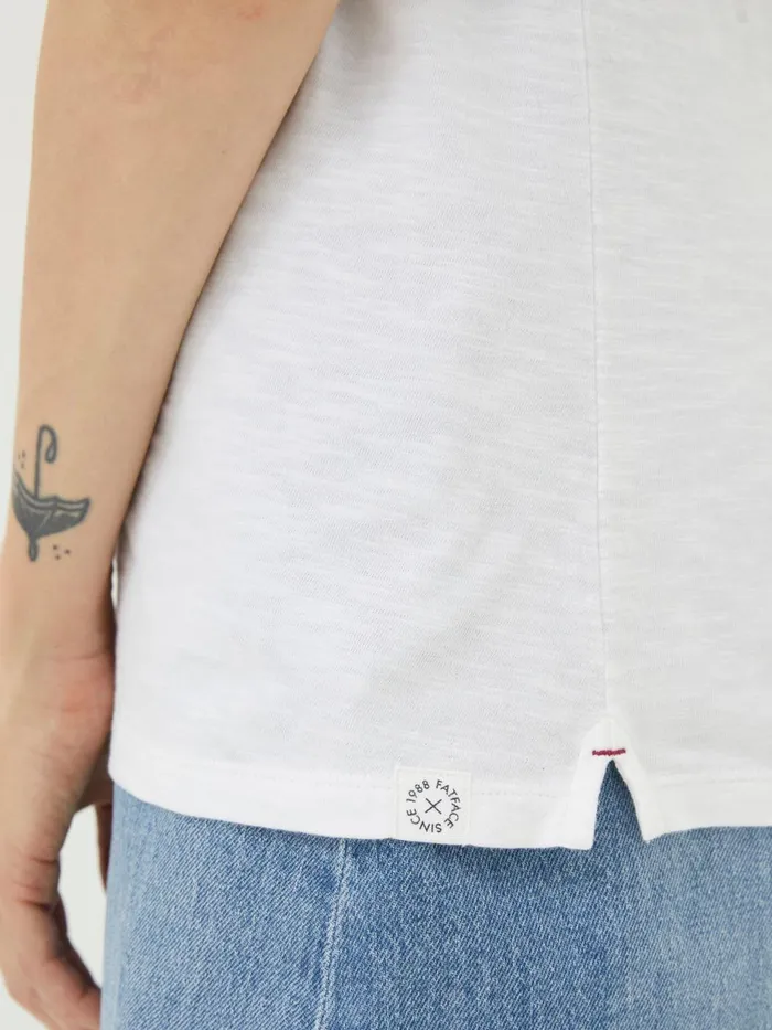 Fat Face Tops and TShirts Ivy Organic Cotton White TShirt 8211 Women