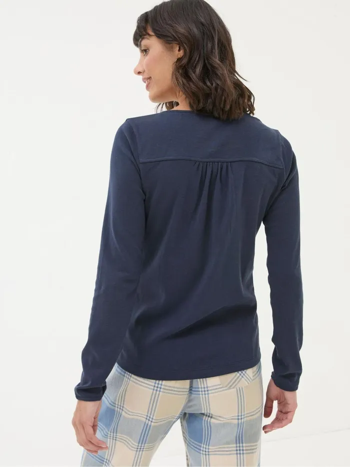 Fat Face Tops and TShirts Navy Lila Henley TShirt 8211 Women