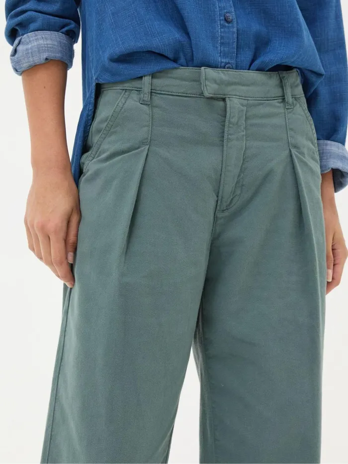 Fat Face Trousers and Leggings Saffron Blue Wide Leg Twill Trousers 8211 Women