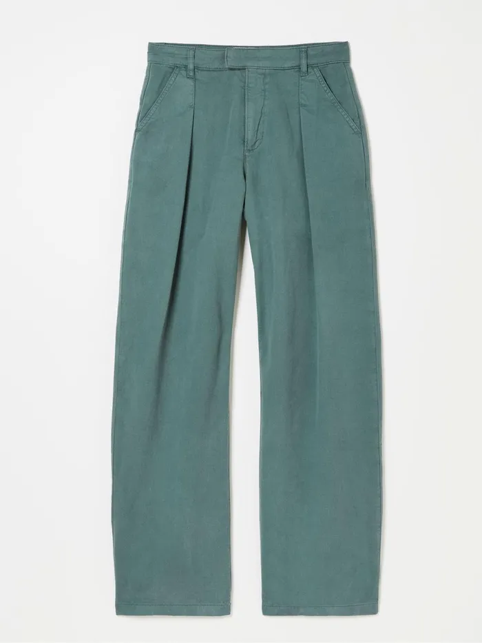 Fat Face Trousers and Leggings Saffron Blue Wide Leg Twill Trousers 8211 Women