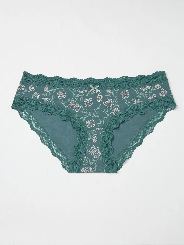 Fat Face Underwear Esme Green Floral Short Knickers 8211 Women