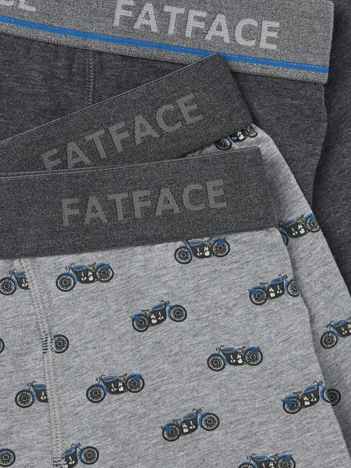 Fat Face Underwear Grey 2 Pack Of Motorbike Boxers 8211 Men