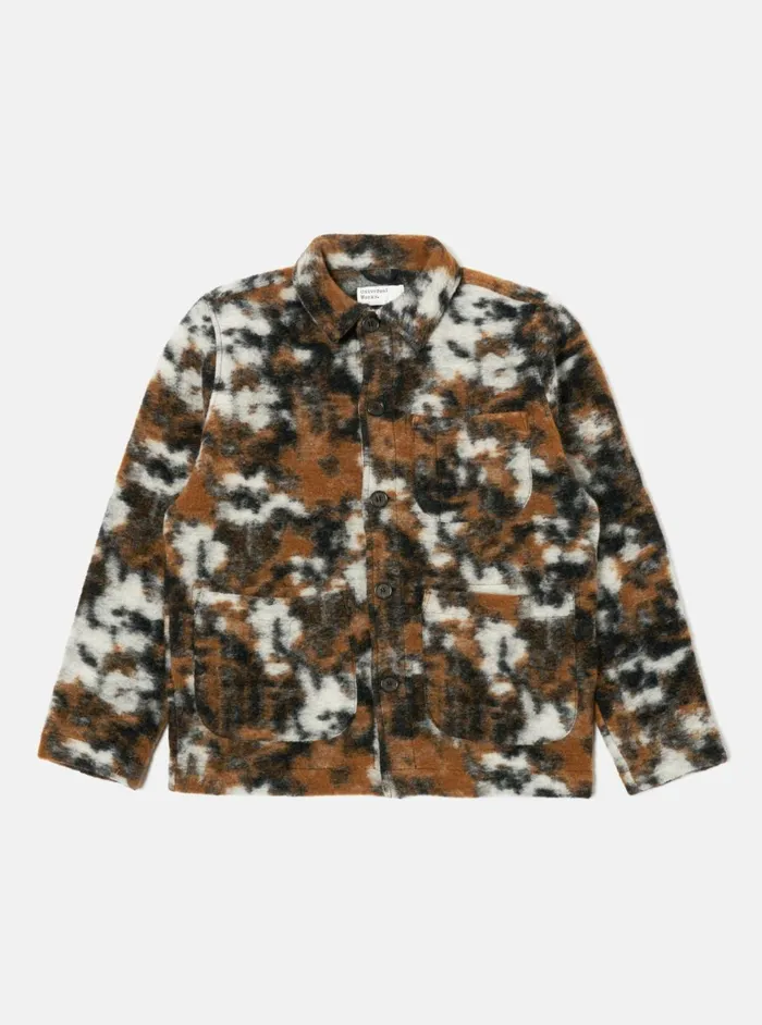 Field Jacket In Brown Ylang Flower Fleece Men Universal Works Fleece