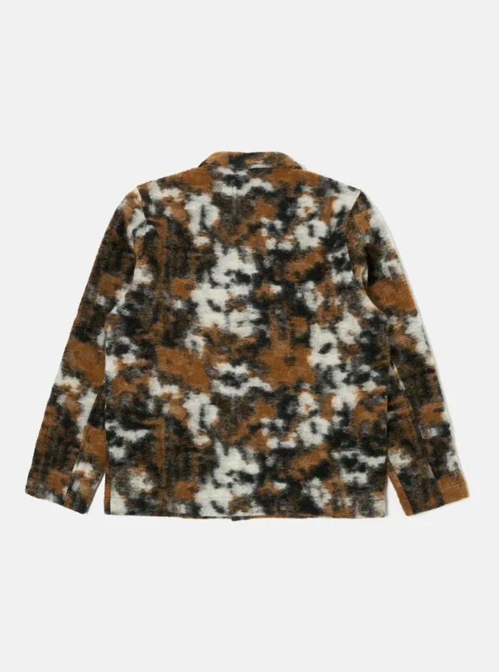 Field Jacket In Brown Ylang Flower Fleece Men Universal Works Fleece