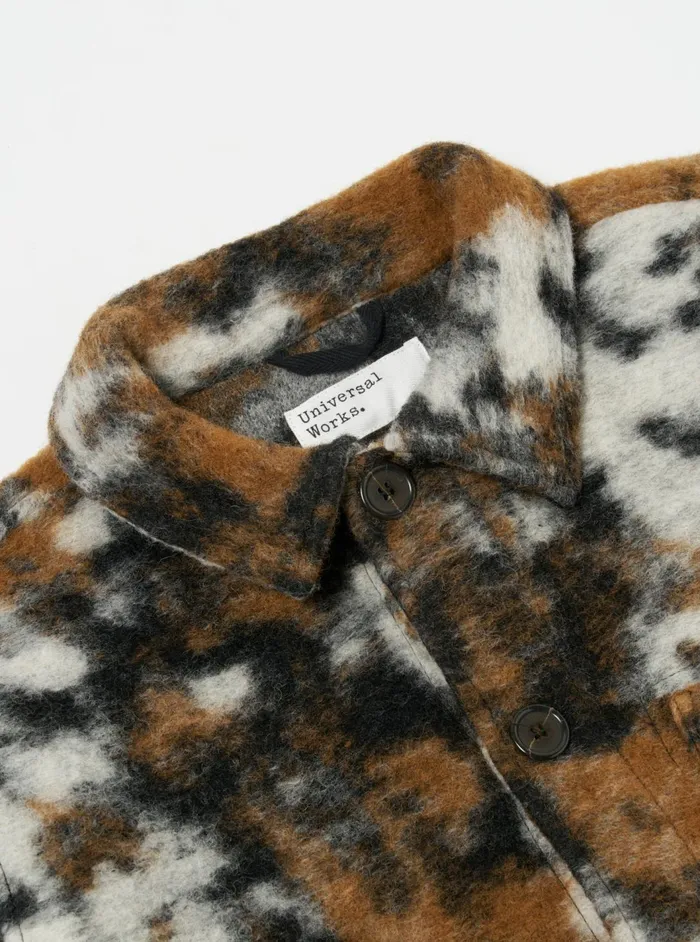 Field Jacket In Brown Ylang Flower Fleece Men Universal Works Fleece