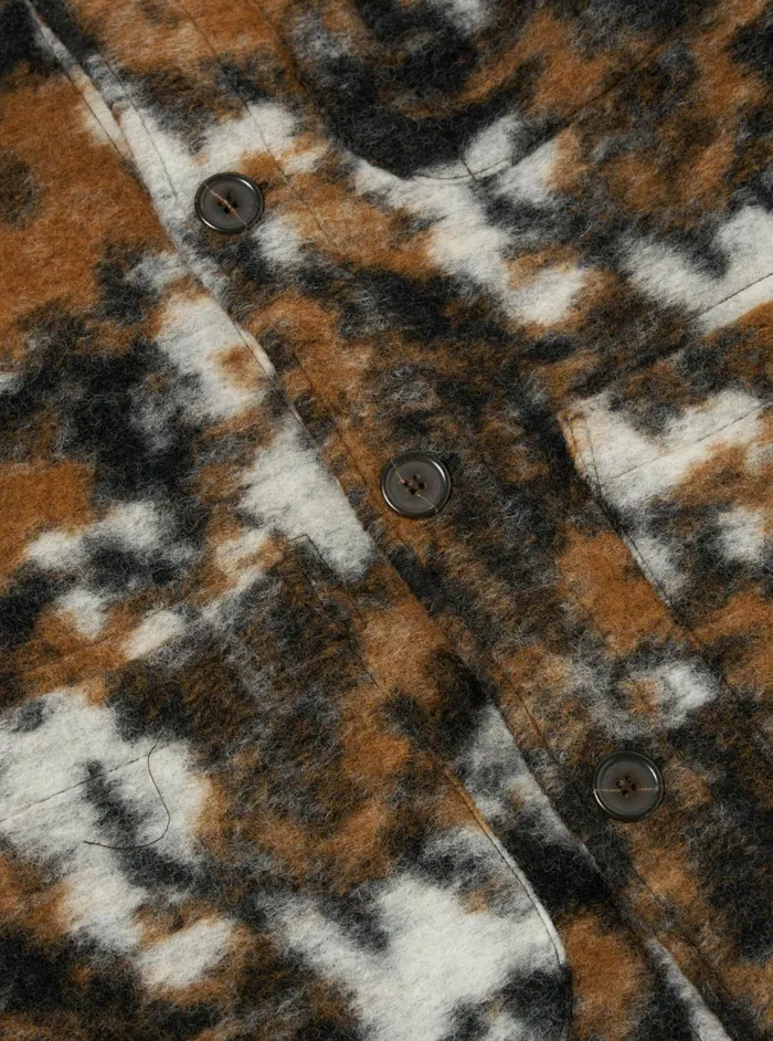 Field Jacket In Brown Ylang Flower Fleece Men Universal Works Fleece