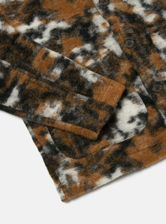 Field Jacket In Brown Ylang Flower Fleece Men Universal Works Fleece