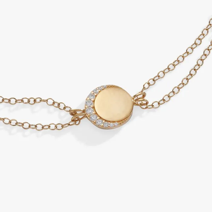 Fine Jewelry Women Alex And Ani Crescent Moon Chain Bracelet 14kt Gold Over Sterling Silver Fine Jewelry Women Alex And Ani Crescent Moon Chain Bracelet 14kt Gold Over Sterling Silver