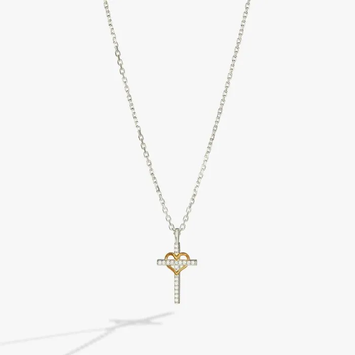 Fine Jewelry Women Alex And Ani Cross And Heart Necklace Sterling Silver Two Tone Precious Fine Jewelry Women Alex And Ani Cross And Heart Necklace Sterling Silver Two Tone Precious