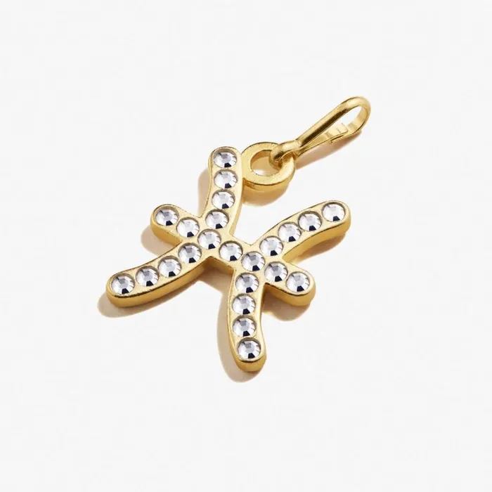 Fine Jewelry Women Alex And Ani Pisces Zodiac Pav Crystal Charm 14kt Gold Over Sterling Silver
