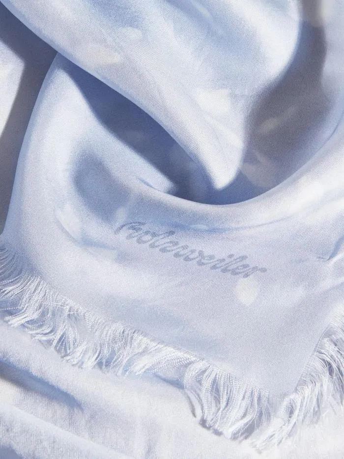 Fine Scarves WomenMen Holzweiler Fine Scarf Fringed Lt Blue Mix