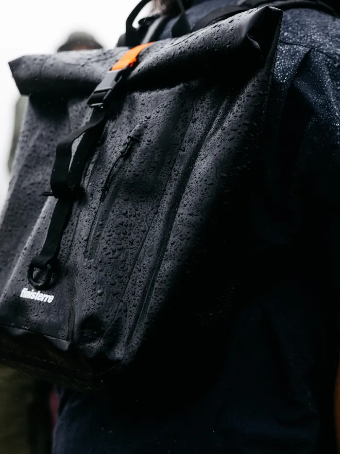 Finisterre Bags MenWomen Drift 20L Waterproof Roll Top Backpack Black