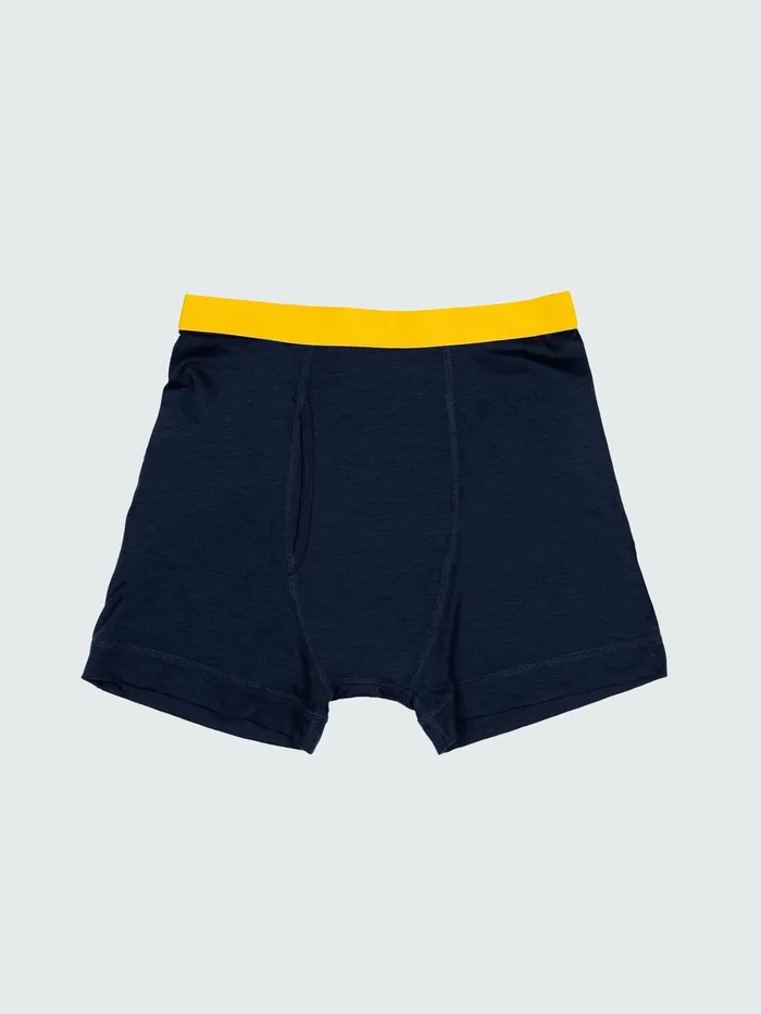 Finisterre Base Layers and Underwear Men Eddy 20 Merino Wool Boxers Navymanuka