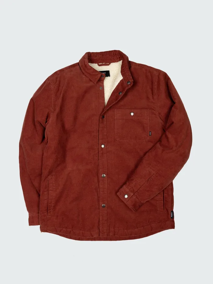 Finisterre Jackets and Coats Men Rigger Fleece Lined Jacket Dark Rosewood