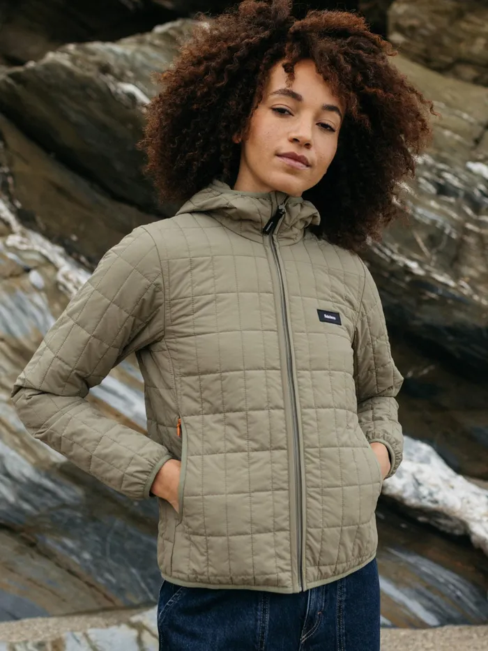 Finisterre Jackets and Coats Women Firecrest Hooded Jacket Willow Green