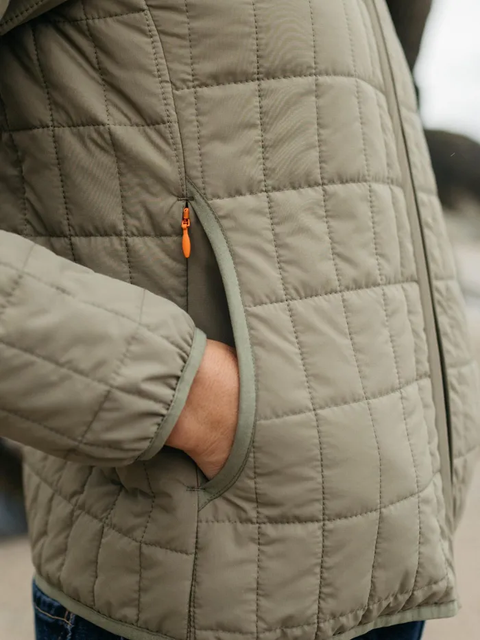 Finisterre Jackets and Coats Women Firecrest Hooded Jacket Willow Green