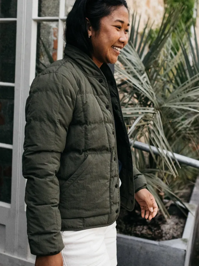 Finisterre Jackets and Coats Women Lapwing Insulated Jacket Olive