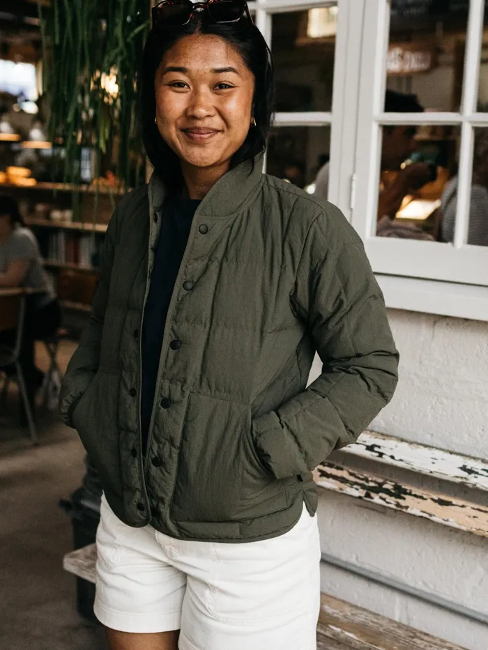 Finisterre Jackets and Coats Women Lapwing Insulated Jacket Olive